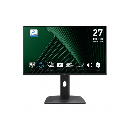 MSI Pro/MP275QPG/27"/IPS/QHD/100Hz/1ms/Black/2R