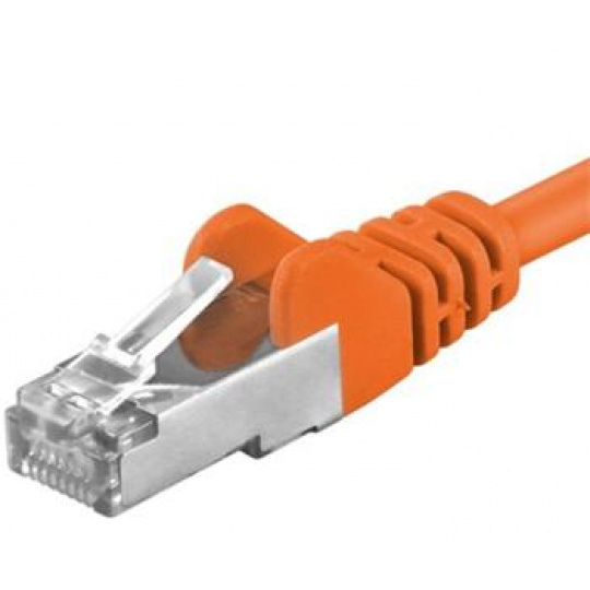 PremiumCord Patch kabel CAT6a S-FTP, RJ45-RJ45, AWG 26/7 3m, oranžová