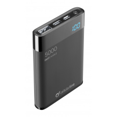 PB Cellularline Manta HD,5000 mAh,USB-C, černá PB Cellularline Manta HD,5000 mAh,USB-C, černá