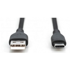 Digitus USB-C Silicone charging cable, USB-A - USB-C 2m, USB 2.0, 60W, black Digitus USB-C Silicone charging cable, USB-A - USB-C 2m, USB 2.0, 60W, black