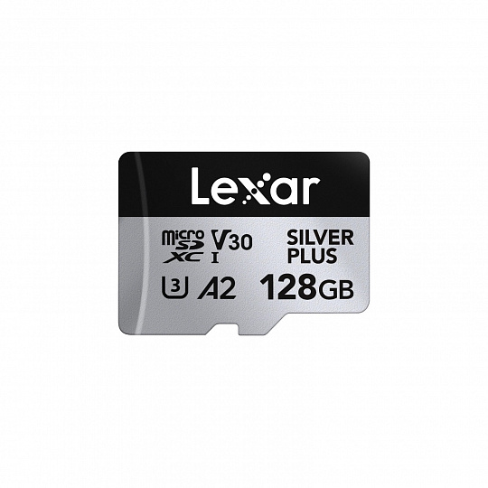 Lexar 128GB H-P Silver Plus microSDHC s adp C10 A2 Lexar 128GB H-P Silver Plus microSDHC s adp C10 A2