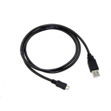 Kabel C-TECH USB 2.0 AM/Micro, 0,5m, černý