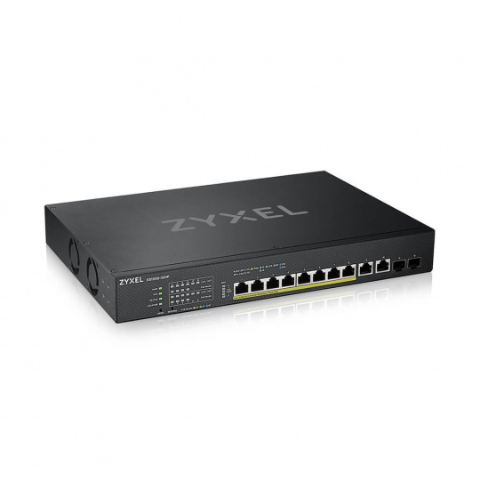 Zyxel XS1930-12HP, 8-port Multi-Gigabit Smart Managed PoE 375Watt 802.3BT Switch, 2x 10GbE, 2 SFP+ Uplink