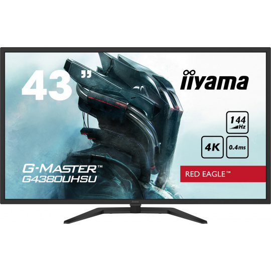 LCD iiyama G-Master G4380UHSU-B1, 42,5", VA, 4K UHD, 144Hz, 0,4ms, Black, 3R