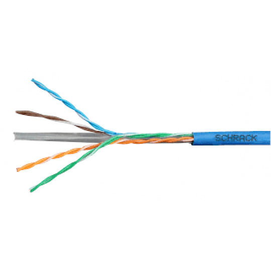 Kabel U/UTP Cat.6 4x2xAWG24 300 MHz, LS0H modrý, Eca