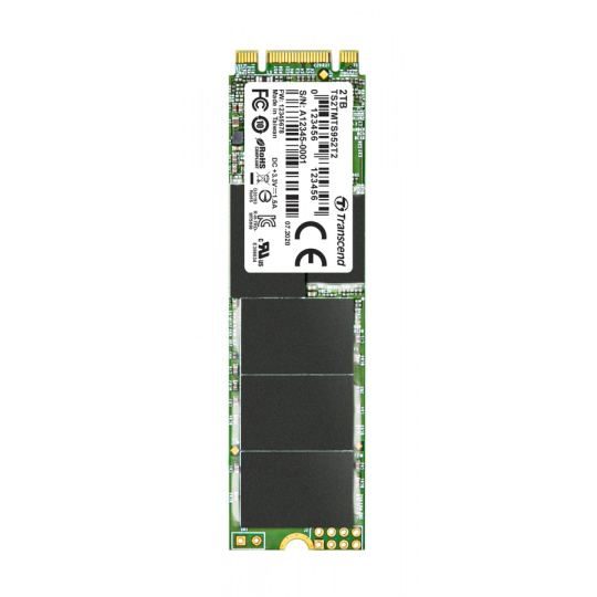 TRANSCEND MTS952T2 2TB Industrial 3K P/E SSD disk M.2, 2280 SATA III 6Gb/s (3D TLC), 560MB/s R, 520MB/s W