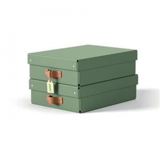 LEITZ úložný box, karton, velikost M nízký, 2 ks zelený LEITZ úložný box, karton, velikost M nízký, 2 ks zelený