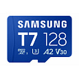 Samsung T7/Micro SDXC/128GB/UHS-I U3 / Class 10/Modrá