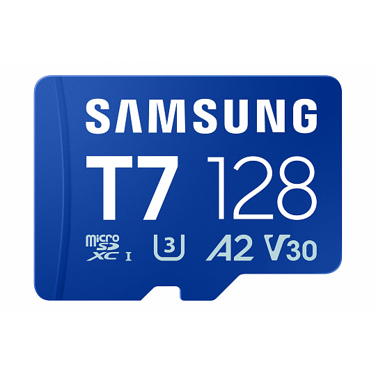 Samsung T7/Micro SDXC/128GB/UHS-I U3 / Class 10/Modrá Samsung T7/Micro SDXC/128GB/UHS-I U3 / Class 10/Modrá