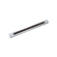 19" 1U průchozí panel s kartáčem černý 19" 1U průchozí panel s kartáčem černý