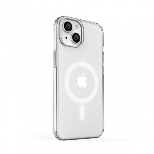 Silikonový kryt CARNEVAL SNAP pro iPhone 14 s MagSafe - bílá