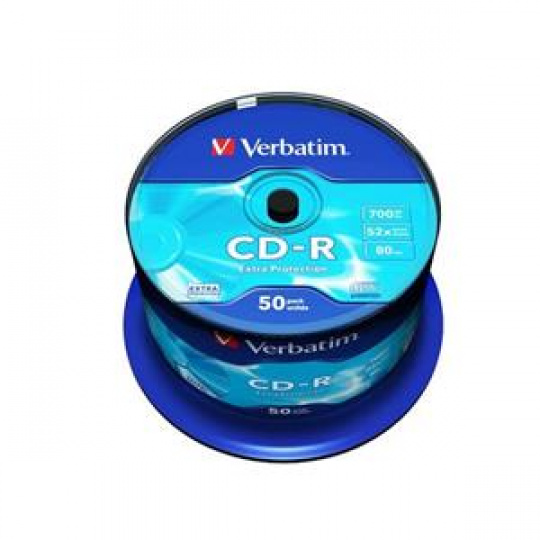 VERBATIM CD-R 700MB, 52x, spindle 50 ks