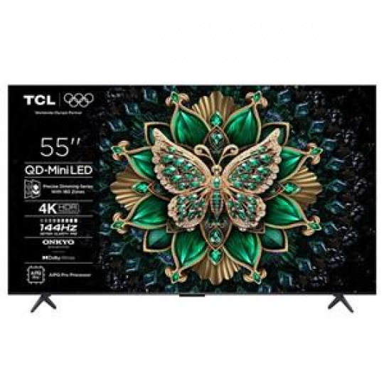 TCL 55C6K SMART TV 55" QLED/4K UHD/Mini LED/144Hz/4xHDMI/USB/LAN/GoogleTV POŠKOZENÁ KRABICE