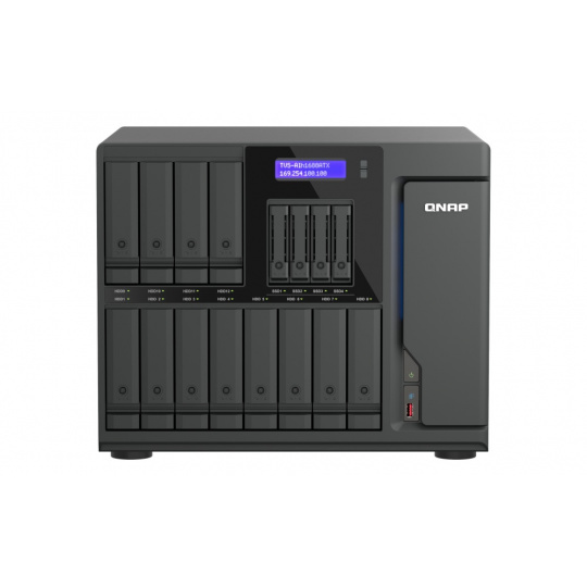 QNAP TVS-AIh1688ATX-U9-48G (Ultra 9, ZFS, 48GB DDR5 ECC RAM, 12x 3,5"+ 4x 2,5", 2x 2,5GbE, 2x 10GbE)