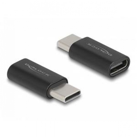 Delock Adaptér SuperSpeed USB 10 Gbps (USB 3.2 Gen 2) USB Type-C™ samec na port samice černý