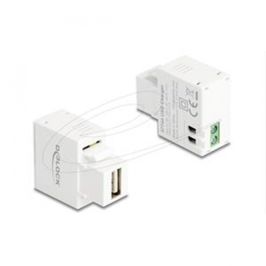 Delock Modul Keystone s nabíjecím portem USB Typu-A, 5 W, bílá