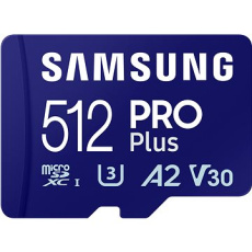 Samsung/micro SDXC/512GB/180MBps/Class 10/+ Adaptér/Modrá