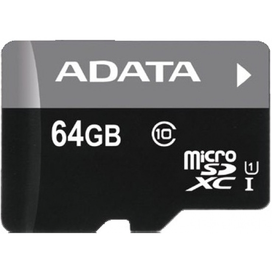 Adata/micro SD/64GB/50MBps/UHS-I U1 / Class 10/+ Adaptér