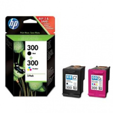 HP 300 - combo pack (černá, 3barevná), CN637EE