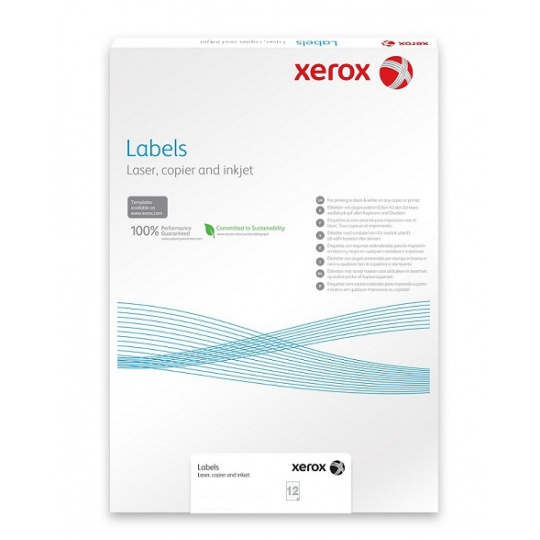Xerox PNT Label - Gloss White PaperBack A4 100 lis