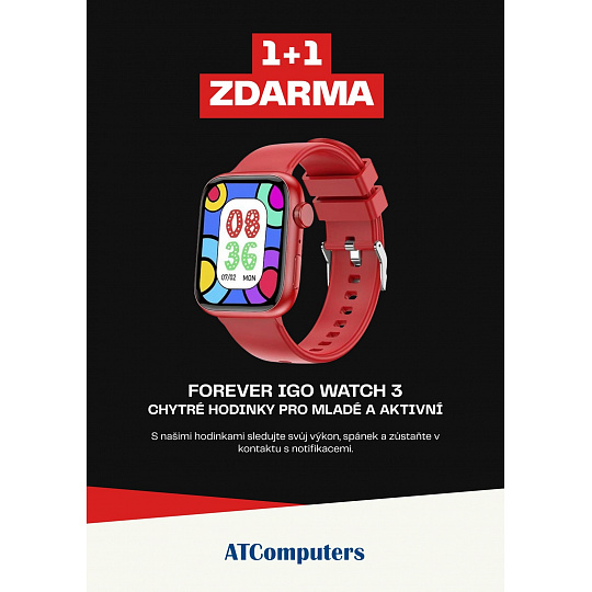 Forever IGO 3 JW-500 červené, 1+1 zdarma Forever IGO 3 JW-500 červené, 1+1 zdarma