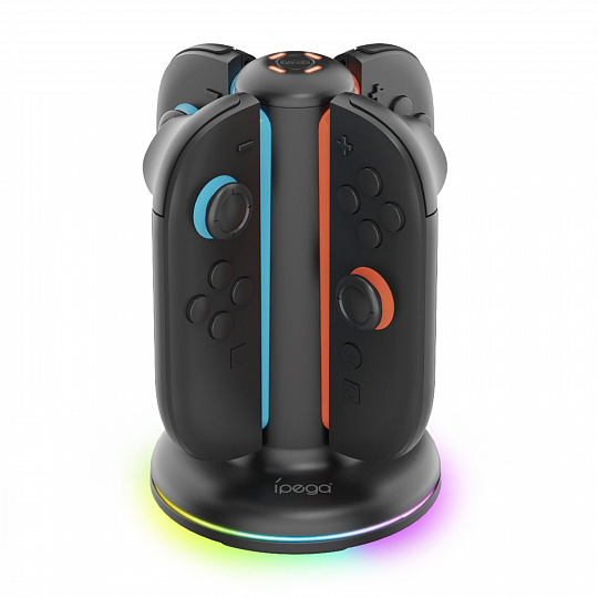 iPega SW2052 Nabíjecí Stanice s RGB pro JoyCon Ovladače Nintendo Switch 2 Black iPega SW2052 Nabíjecí Stanice s RGB pro JoyCon Ovladače Nintendo Switch 2 Black