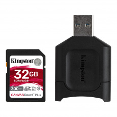 32GB SDHC Kingston Canvas React Plus UHS-II V90 + čtečka 32GB SDHC Kingston Canvas React Plus UHS-II V90 + čtečka