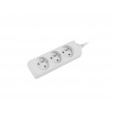 Prodlužovací kabel Lanberg PS0, 3 zásuvky, 1,5m, bílá