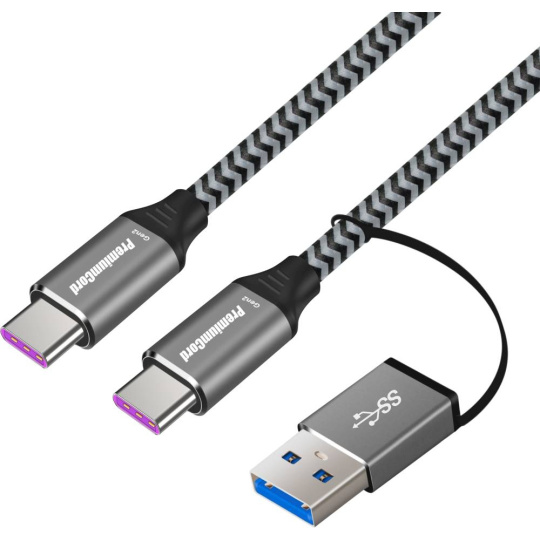 PremiumCord USB-C kabel (USB 3.2, 5A,20Gbit/s) 2m