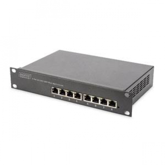 DIGITUS 10 palcový 8 portový gigabitový Ethernet PoE + přepínač, L2 + management