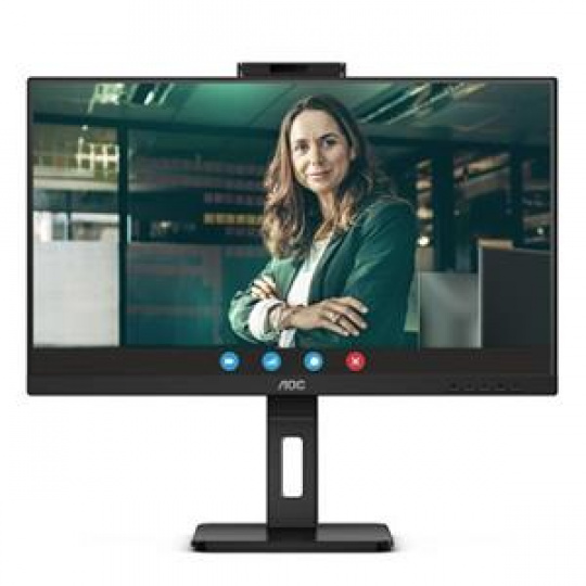 AOC LCD 24P3CW 23,8" IPS/1920x1080@75Hz/4ms/300cd/1000:1/HDMI/DP/USB-C dock/4xUSB 3.2/RJ45/Webcam/Repro/Pivot/VESA