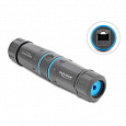 Delock Kabelový konektor ze zásuvky RJ45 na zásuvku RJ45, Cat.6A, se závitem M23.5 x 1,5 mm, s prachotěsností a vodotěsn