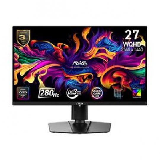 MSI MAG 271QP QD-OLED X28 gaming monitor 26,5" QD-OLED/2560x1440 (WQHD)/280Hz/0,03ms/2xHDMI/DP/USB-C/Výšk.nast./Pivot MSI MAG 271QP QD-OLED X28 gaming monitor 26,5" QD-OLED/2560x1440 (WQHD)/280Hz/0,03ms/2xHDMI/DP/USB-C/Výšk.nast./Pivot