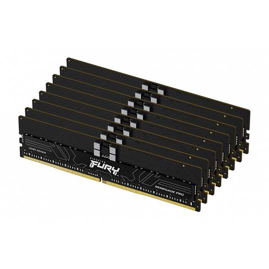 Kingston FURY Renegade Pro/DDR5/256GB/7200MHz/CL38/8x32GB/Black Kingston FURY Renegade Pro/DDR5/256GB/7200MHz/CL38/8x32GB/Black