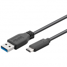 PremiumCord USB-C/male - USB 3.0 A/Male, černý, 3m