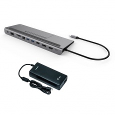 i-tec USB-C Metal Low Profile 4K Triple LCD Docking Station + i-tec Universal Charger 112W i-tec USB-C Metal Low Profile 4K Triple LCD Docking Station + i-tec Universal Charger 112W