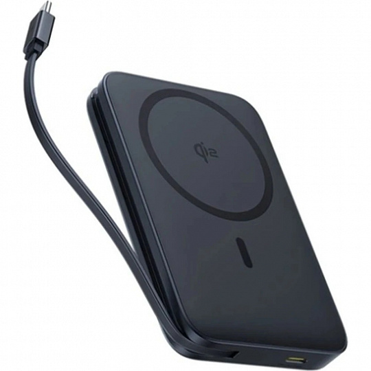 Baseus Powerbanka PicoGo Qi2 10000mAh 27W s kabelem USB-C černá Baseus Powerbanka PicoGo Qi2 10000mAh 27W s kabelem USB-C černá