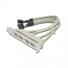 Digitus záslepka slotu s 4 USB porty, kabel 2x 10 Pin 0,25m Digitus záslepka slotu s 4 USB porty, kabel 2x 10 Pin 0,25m