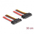 Delock Prodlužovací kabel SATA 6 Gb/s 22 pin samec > SATA 22 pin samice (5 V + 12 V) 30 cm