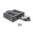 Delock Mobilní rámeček rozměru 5.25” pro 4 x 2.5” HDD / SSD SATA nebo SAS, se zámkem