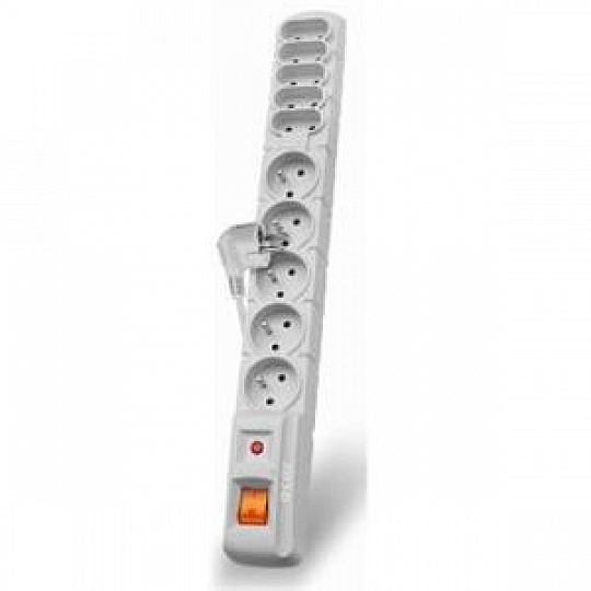 Acar S10 1,5m kabel, 5+5 zásuvek, přepěťová ochrana, bílá Acar S10 1,5m kabel, 5+5 zásuvek, přepěťová ochrana, bílá