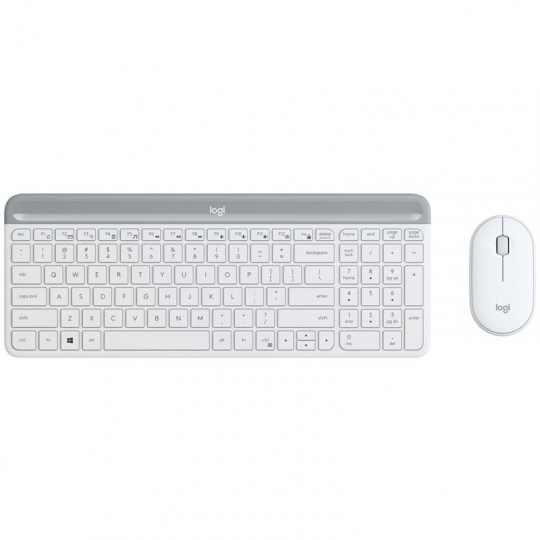 set Logitech slim Wireless MK470 - white, US