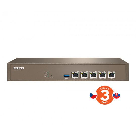 Tenda G1 Enterprise Gigabit MultiWAN Router, 3x GWAN/GLAN, 1x GLAN, 1x GWAN, Load Balance, VPN