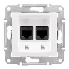 Sedna zásuvka datová 2-násobná RJ45 cat.5e UTP Pol Sedna zásuvka datová 2-násobná RJ45 cat.5e UTP Pol