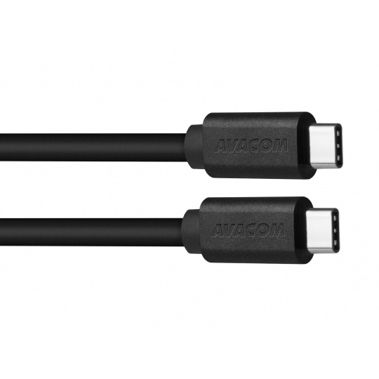 AVACOM datový a nabíjecí kabel USB Type-C - USB Type-C, 100cm, černá