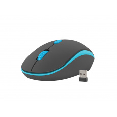 Natec optická myš MARTIN/1600 DPI/Cestovní/Optická/Bezdrátová USB/Černá-modrá