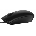 Dell MS116/Kancelářská/Optická/1 000 DPI/Drátová USB/Černá