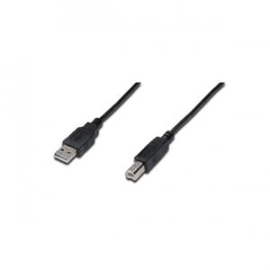 Digitus Připojovací kabel USB 2.0, typ A - B M / M, 1,0 m, černý