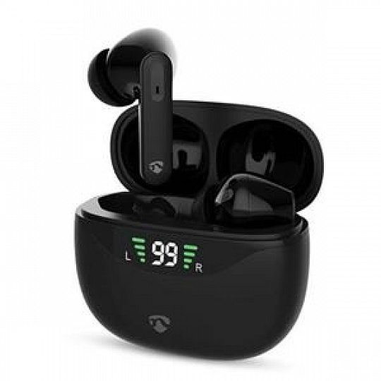 Nedis HPBT2450BK - Bezdrátová Sluchátka | ANC | Bluetooth | Až 30 hodin | Ovládání dotykem | Nabíjecí pouzdro | mikrofon