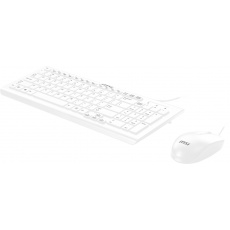 set klávesnice s myší MSI SK9626MW-CZ, USB, bílá